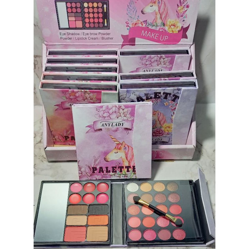 PROMO!! ANYLADY EYESHADOW MAKEUP PALLETE 4IN1 EYESHADOW+BLUSHER+LIPSTICK PALETTE NO. 8658FA