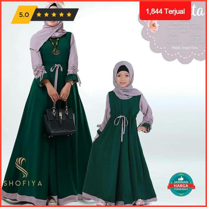 Gamis Couple Muslim / Renata Dress Couple Ibu Dan Anak - Couple Limited