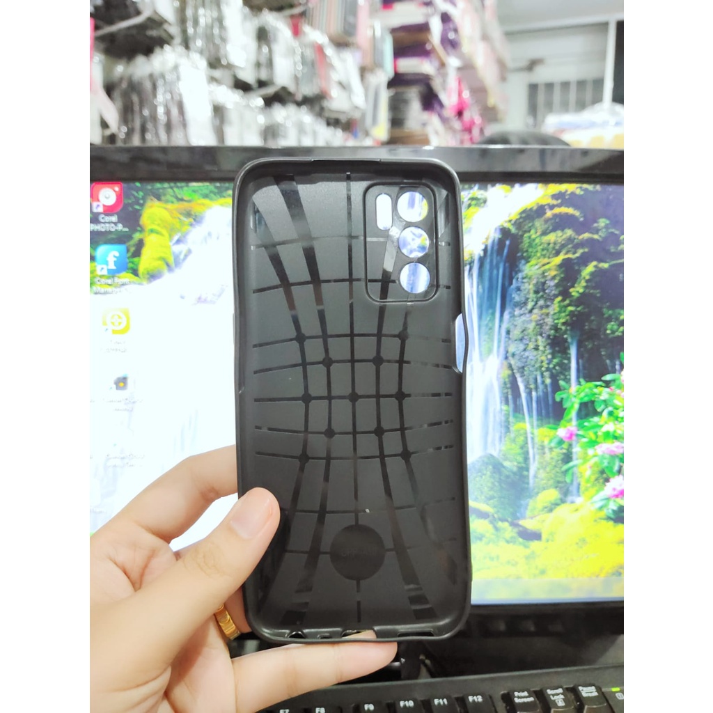 AutoFokus Oppo A16 6.52 Inchi Leather Soft Case AUTOFOCUS Motif Kulit Jeruk