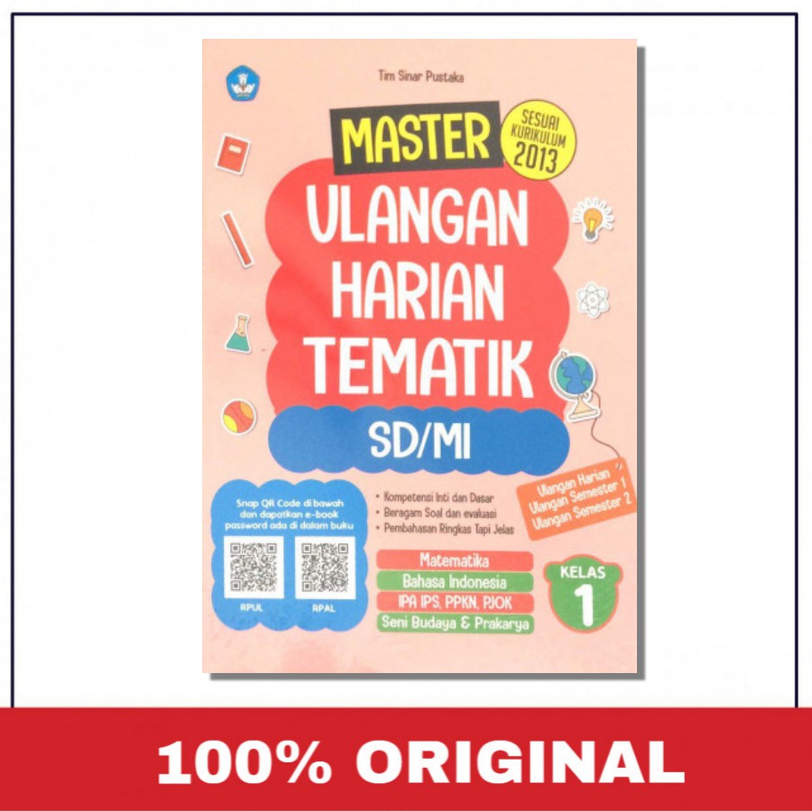 Kls 1 Master Ulangan Harian Tematik Sd Mi Kls 1 K13 Shopee Indonesia