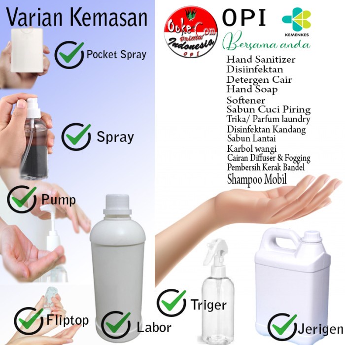 Hand soap 60ml - 1 Liter 7 varian wangi segar OPI medical New Formula OPI sudah ada izin edar resmi by Oke sabun suplayer