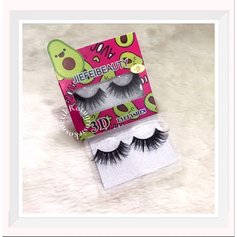 [ECER] BULU MATA PALSU JIEFEIBEAUTY AVOCADO 3D EYELASHES ISI 1 PASANG