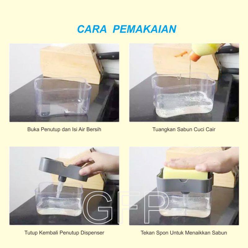 DISPENSER CUCI PIRING - WADAH KOTAK SABUN CAIR