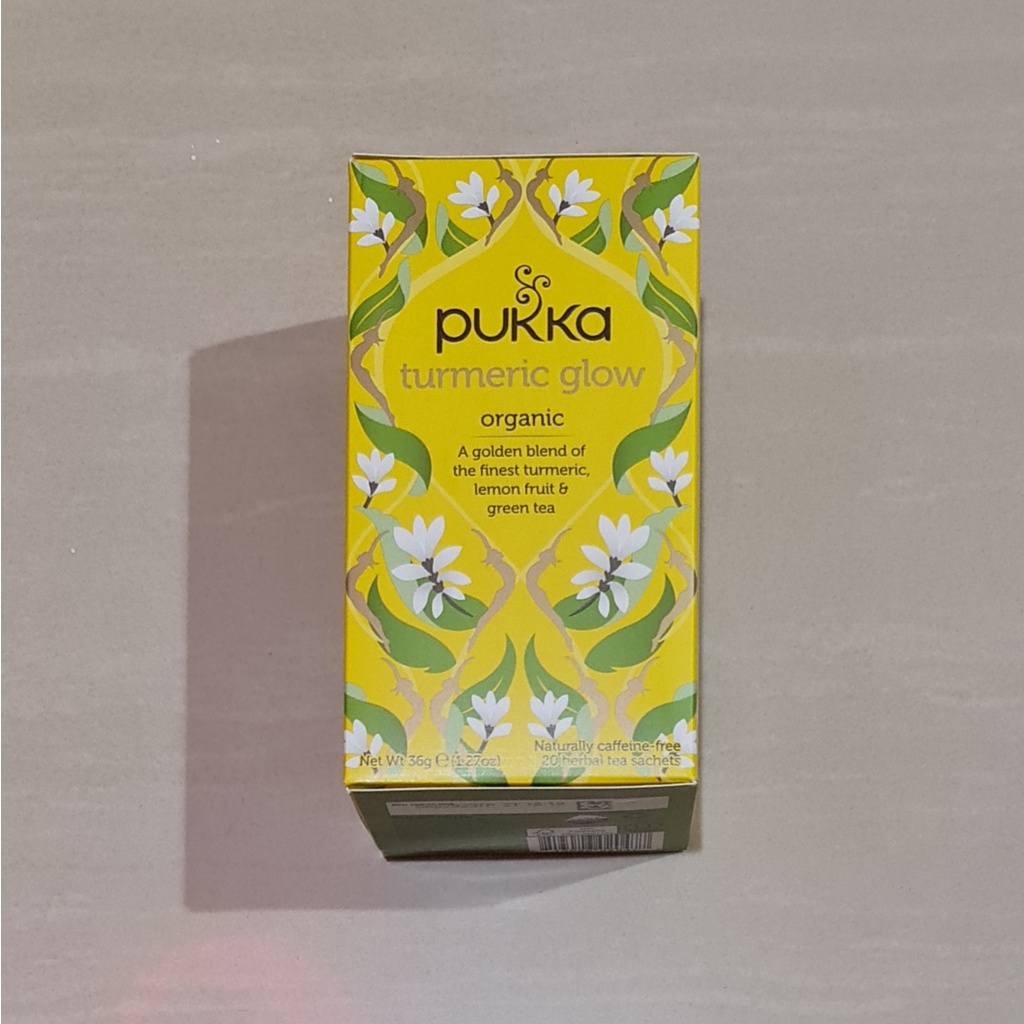 Pukka Tea Turmeric Glow Organic Blend of Turmeric, Lemon, Green Tea 20 x 1.8 Gram