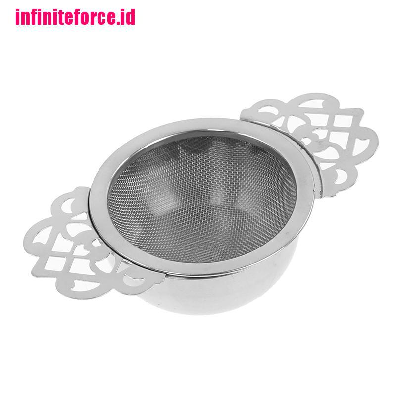 1pc Filter Infuser Penyaring Daun Teh Dengan Model Ujung Ganda Dan Bahan Stainless Steel