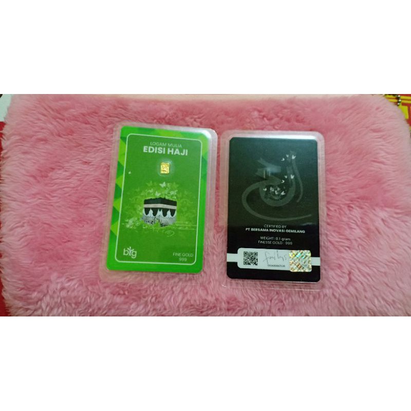 Emas mini BIG GOLD 0,1 gram logam mulia 24 karat