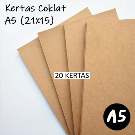 Kertas Packing Olshop Samsons Craft A5 21x15cm 80gsm / Kertas Samson Coklat Tebal / Packaging Amplop