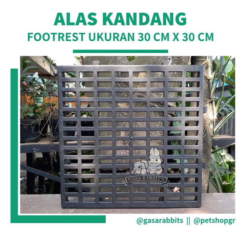 PALLET KANDANG - ALAS KAKI KELINCI - FOOTREST KELINCI - ALAS KANDANG - ALAS KUCING-Hitam