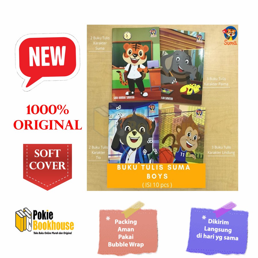 

[PER PACK] BEST SELLER BUKU TULIS KARAKTER SUMA BOY 50 LEMBAR ISI 10 BUKU