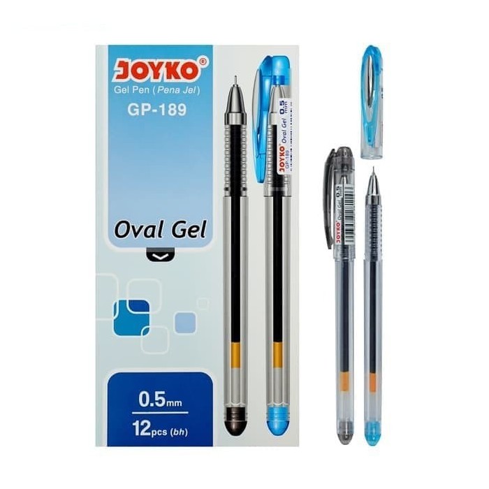

Pulpen / Gel Pen / Pena Joyko GP189 / Oval Gel / 0.5 mm / 1 BOX 12 PCS