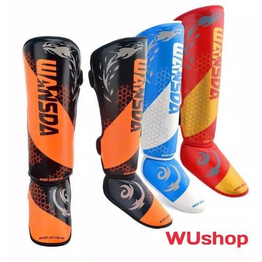 Wansda Shin pad shin guard pelindung kaki muaythai mma kickboxing