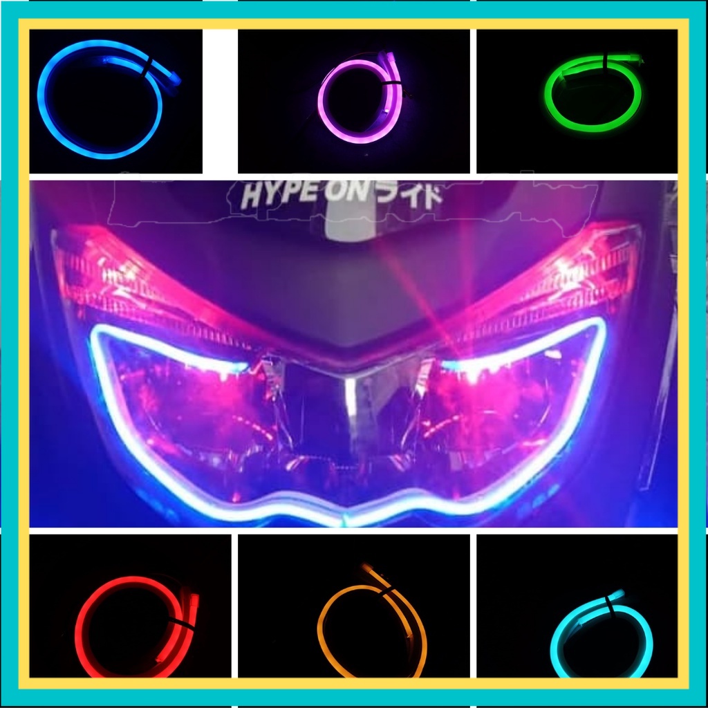Lampu Alis Motor Nmax 150 Old New 2019 2020 2021 Neon No Bintik 30 cm