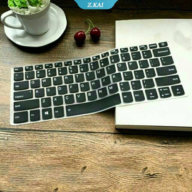 Casing Soft Case Silikon Motif Huruf Inggris + Keyboard Anti Air Untuk Lenovo Ideapad 320 / 330 15.6 &quot;