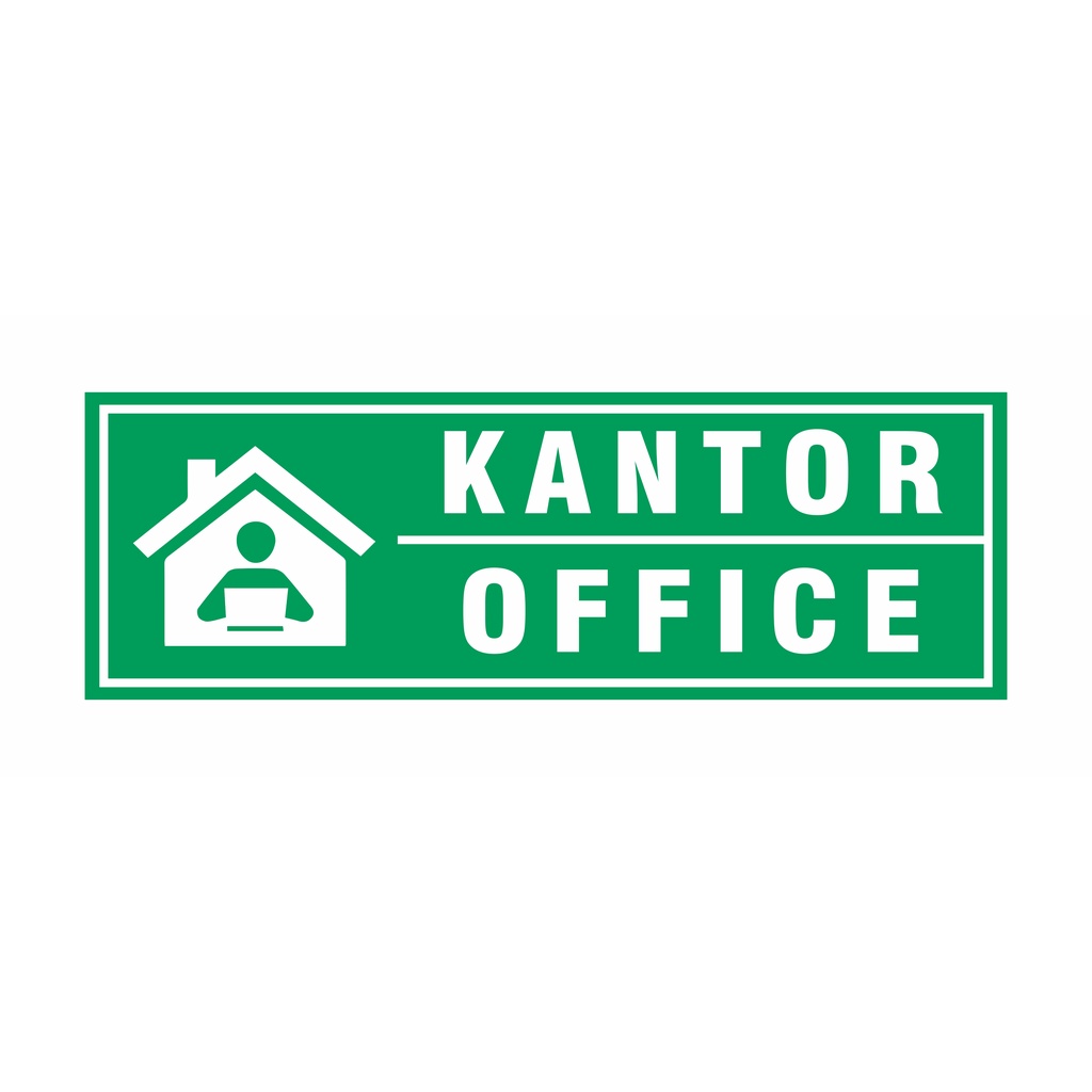 

SIGN STIKER VINYL KANTOR/OFFICE Uk. 30 x 10 cm RAMBU K3