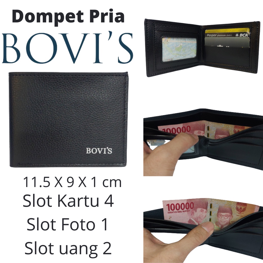 Dompet Pria Lipat Import Original Bovis Bahan Sintetis Premium Model Terbaru Keren Anak Muda Harga Murah Terjangkau