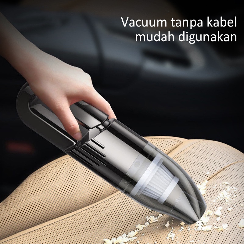GOOJODOQ Vacuum Cleaner Alat Penyedot Debu Mobil - Wireless Charging Car -High Power Vacuum Cleaner Portable Penghisap Debu Debu Mobil