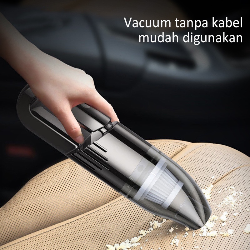 GOOJODOQ Vacuum Cleaner Alat Penyedot Debu Mobil - Wireless Charging Car -High Power Vacuum Cleaner Portable Penghisap Debu Debu Mobil