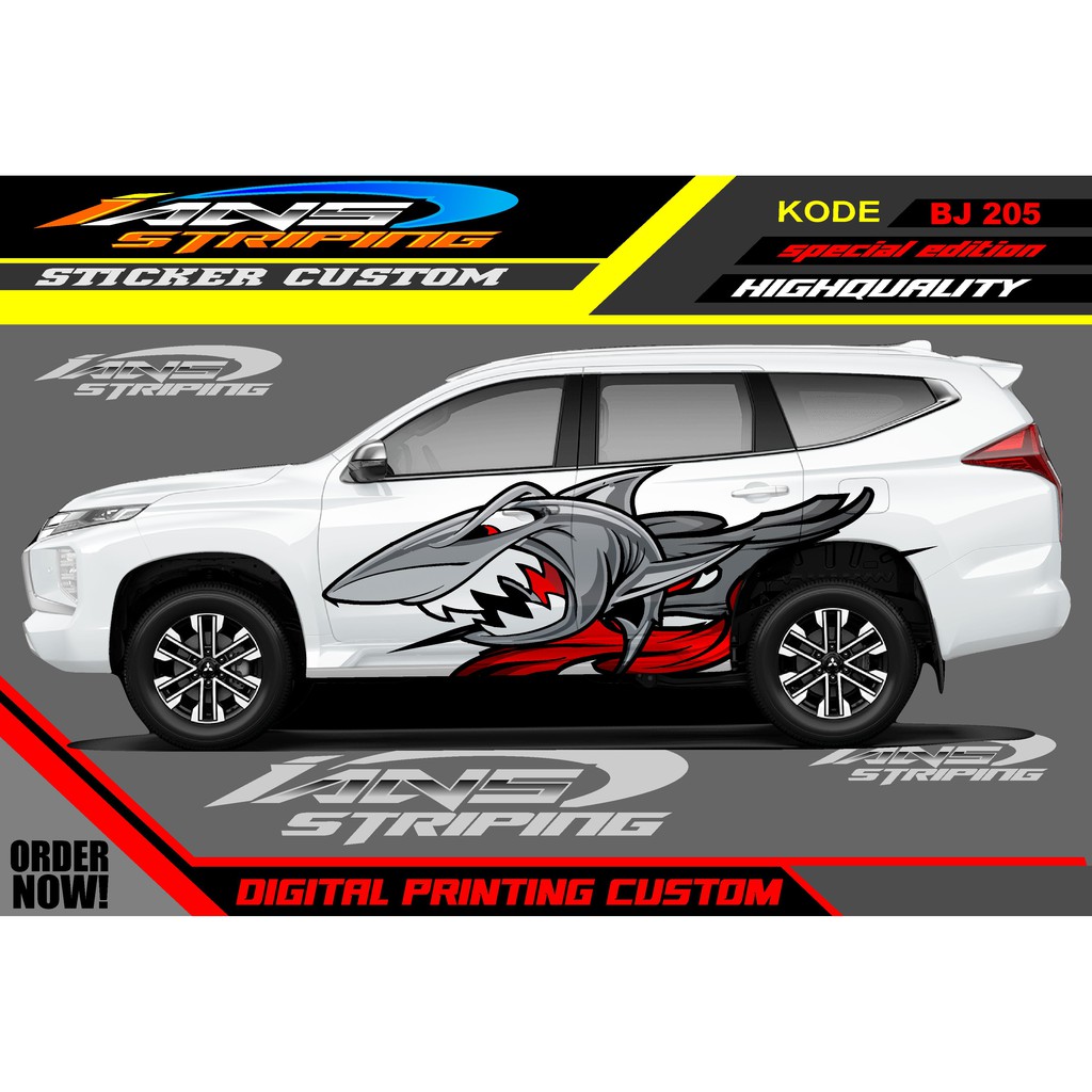 DECAL STICKER MOBIL PAJERO, FORTUNER