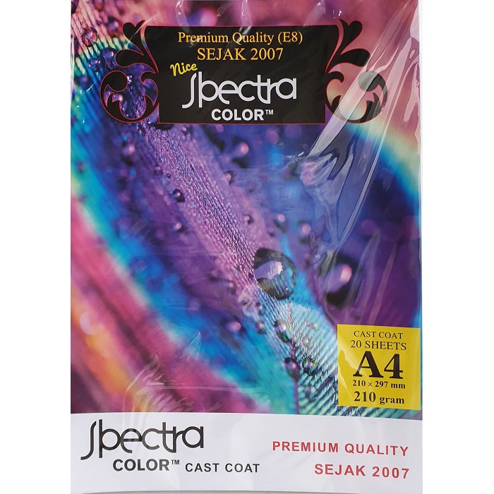 

SPECTRA NICE Cast Coated Inkjet Paper Glossy A4 210 gsm PROMO TWIN
