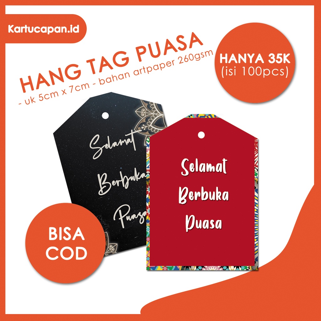 KARTU UCAPAN SELAMAT IDUL FITRI / EID / LEBARAN / HANG TAG SELAMAT BUKA PUASA