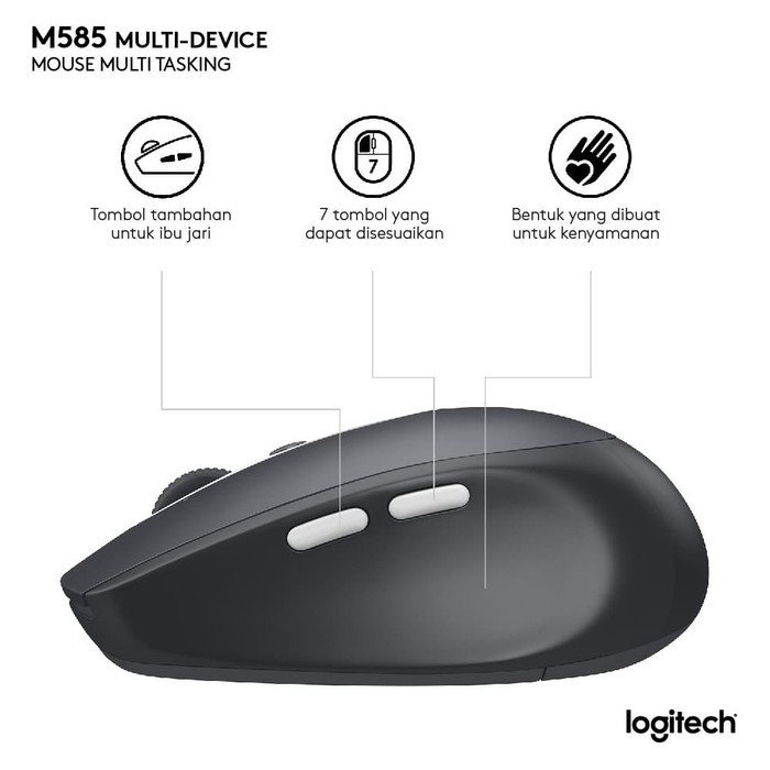 LOGITECH M585 MOUSE WIRELESS BLUETOOTH MULTI-DEVICE