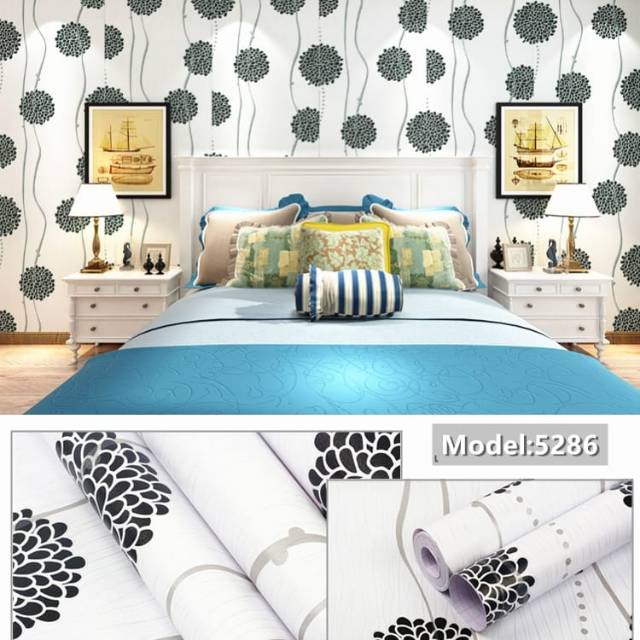 WALLPAPER DINDING MOTIF MONOCROM