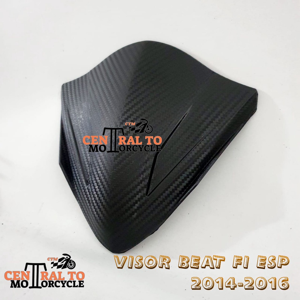 VISOR BEAT FI ESP CARBON BUAT TAHUN 2014-2016 MODEL FULL KARBON