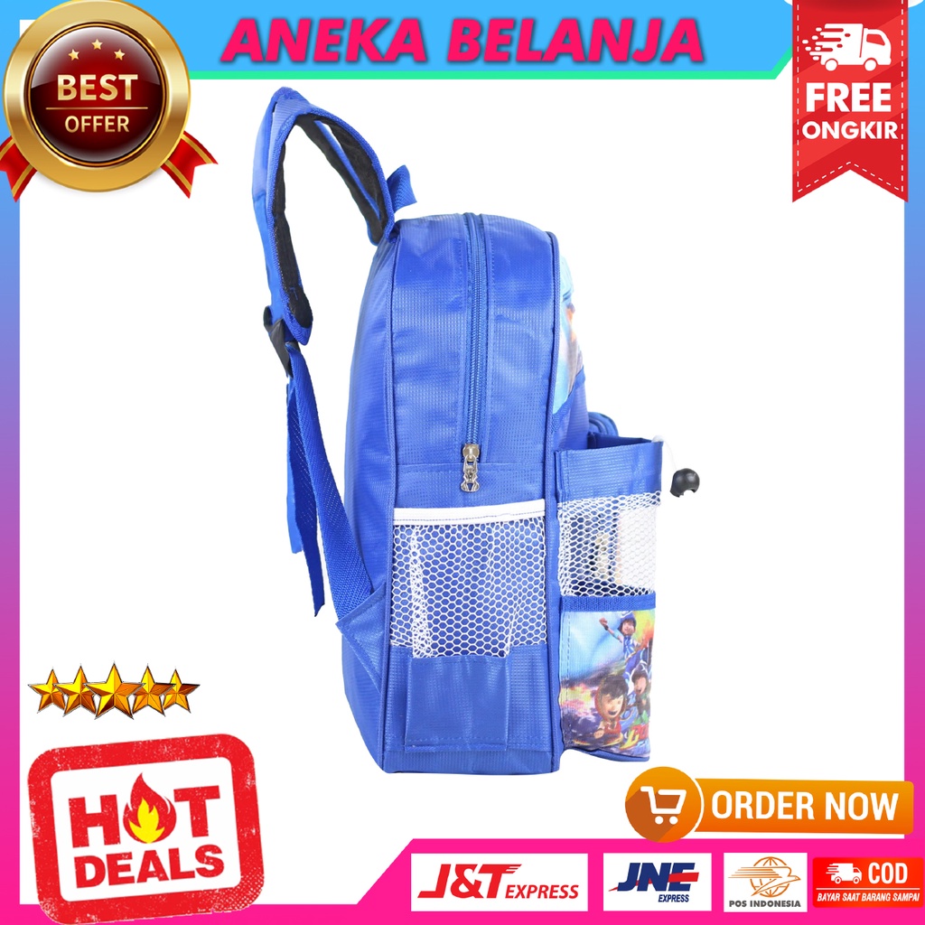 Tas Ransel Anak PAUD TK Lucu Imut Cocok Untuk Sekolah Motif BOBOIBOY Warna Biru Harga Ekonomis