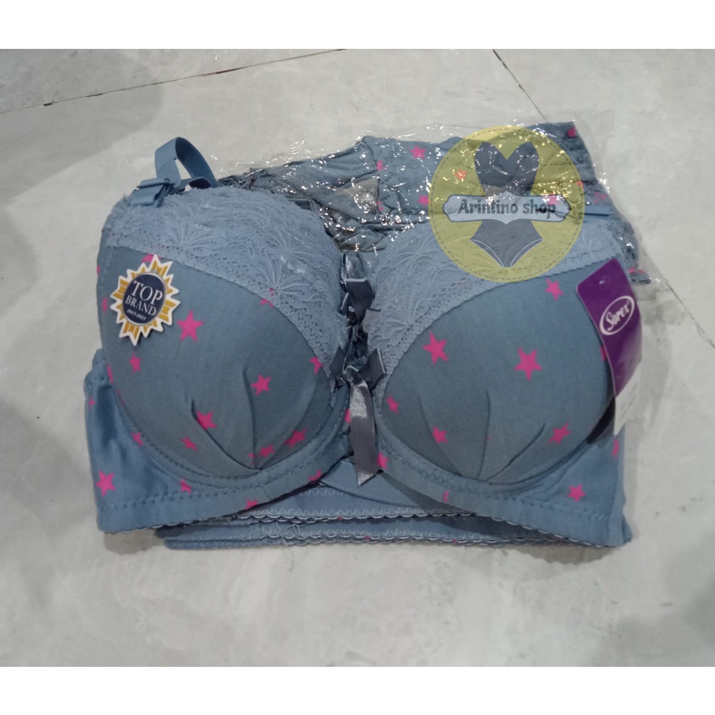 (Set Bra) Bh Bra Set Sorex 33466 / 34098 (Cup Sedang) Motif | Busa Sedang Pakai Kawat |kcx