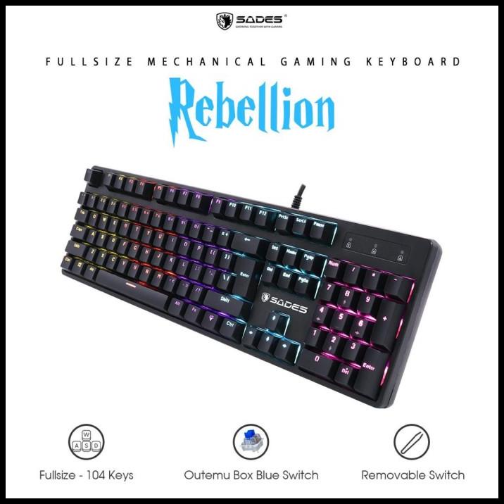 Keyboard Mechanical Sades Full Size Rgb Rebellion