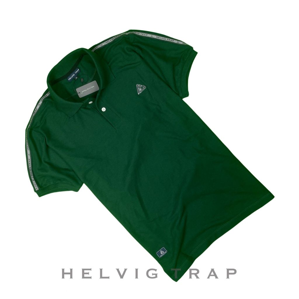 Kaos Kerah Helvig Trap LINEGREEN Kaos Wangki / Poloshirt Pria Lengan Pendek