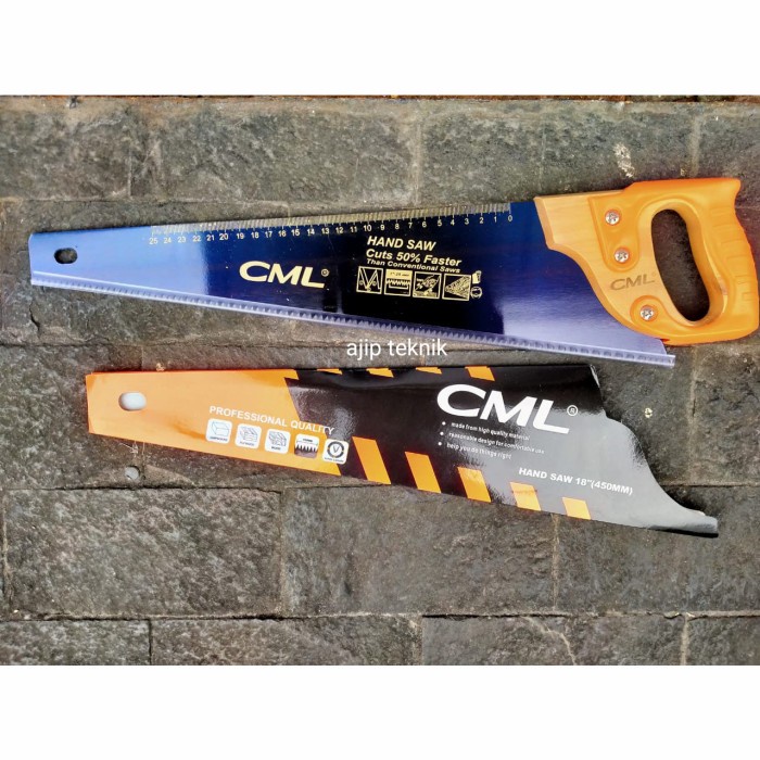 Gergaji kayu hand Saw 18 inch gagang kayu lapis karet camel