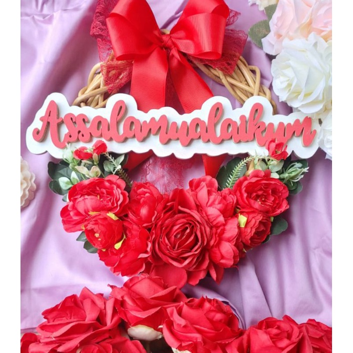 Wreath flower / Rotan bulat / rotan lingkar / dekorasi / hiasan pintu / ranting rotan