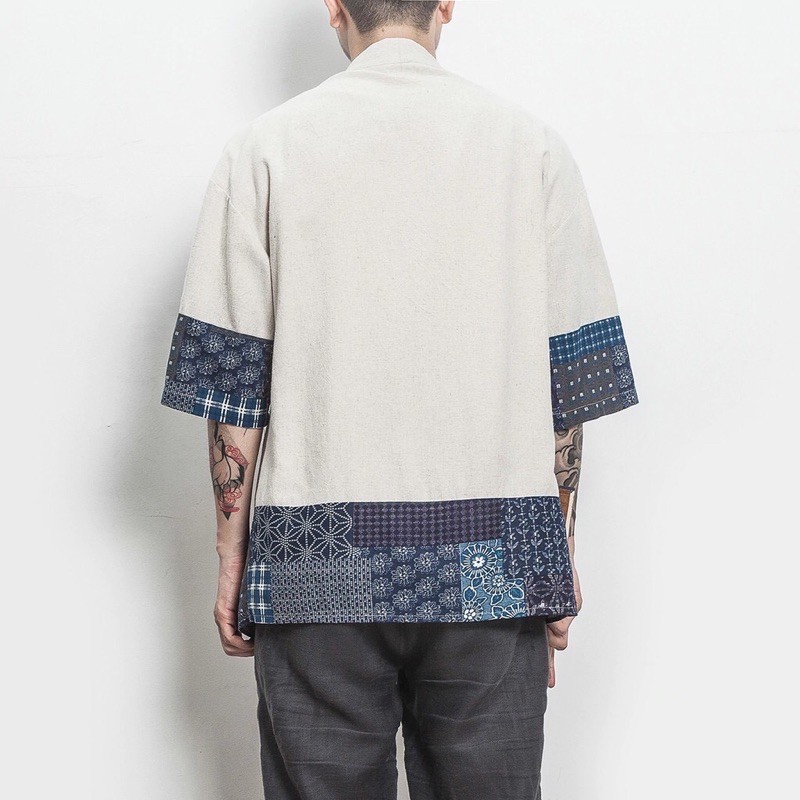 RE11 KIMONO CARDINGAN LINEN IMPORT PRIA WANITA JEPANG VINTAGE BIG OVER SIZE 2XL 3XL 4XL 5XL