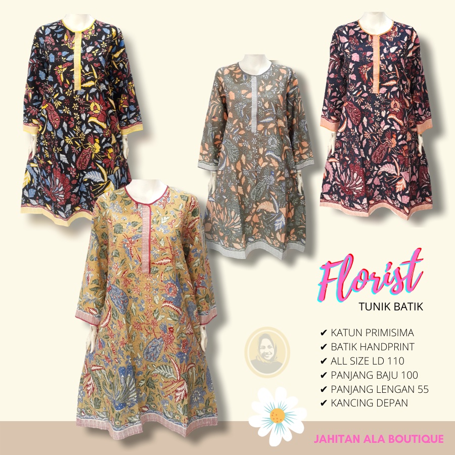 FLORIST - Tunik Batik Untuk Arisan Resmi