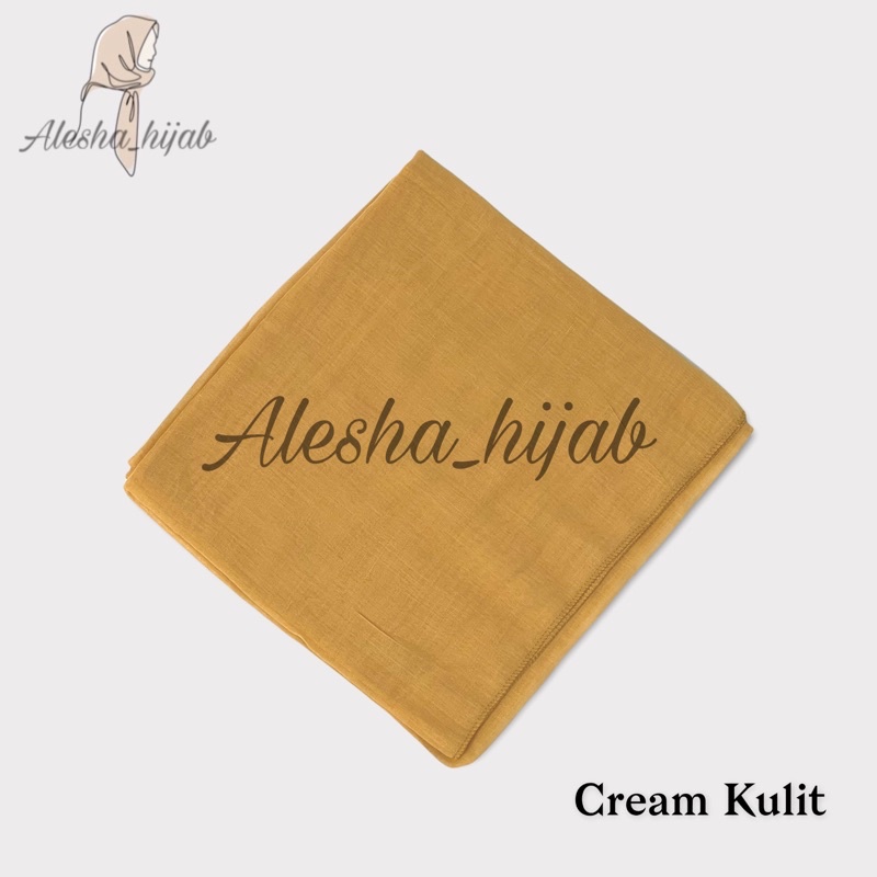 Segi Empat Paris | Jilbab Paris | Hijab Paris | Kerudung Paris Polos Premium-Cream kulit