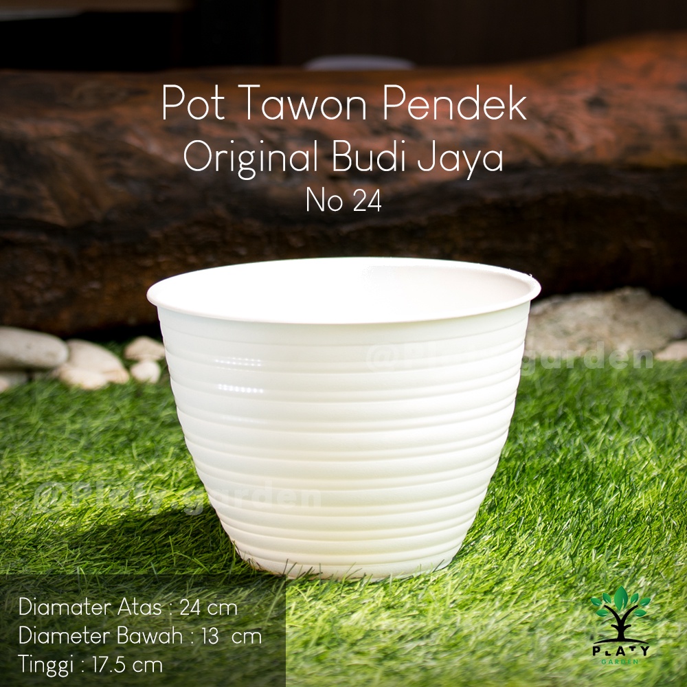 Pot Tawon Original Budi Jaya 21cm,  24cm &amp; 27cm Pendek | Pot Tanaman Hias  Merk Tawon