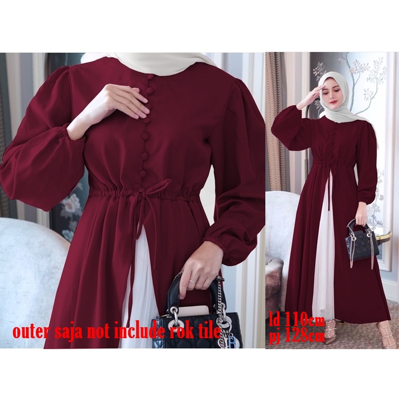 Long Outer Cantik Aisyah Abaya