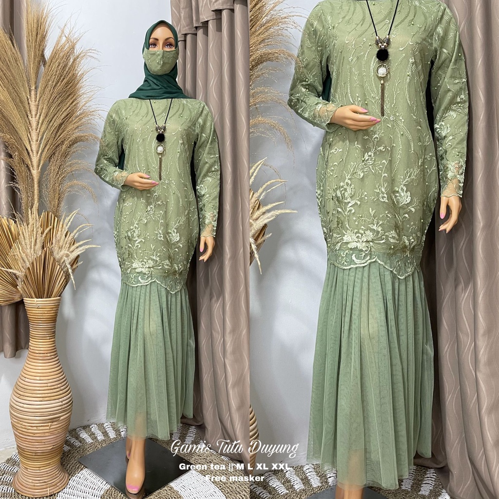 Gamis Tutu Slim / Kebaya Modern / Gamis Lilac / Gamis Pesta Mewah / Bridesmaid Dress / Wisuda /Gamis