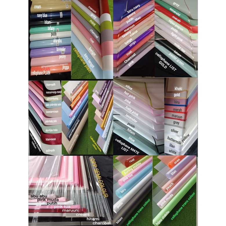

promo kertas cellophane#kertas buket#20 lbr#(@3000)