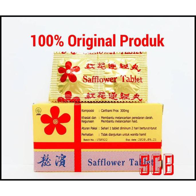 SAFFLOWER TABLET - OBAT MELANCARKAN HAID / TERLAMBAT DATANG BULAN TERBUKTI MANJUR