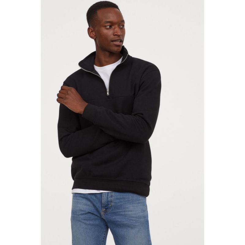 Sweater H&M Sweatshirt Half Zip Relaxed Fit
