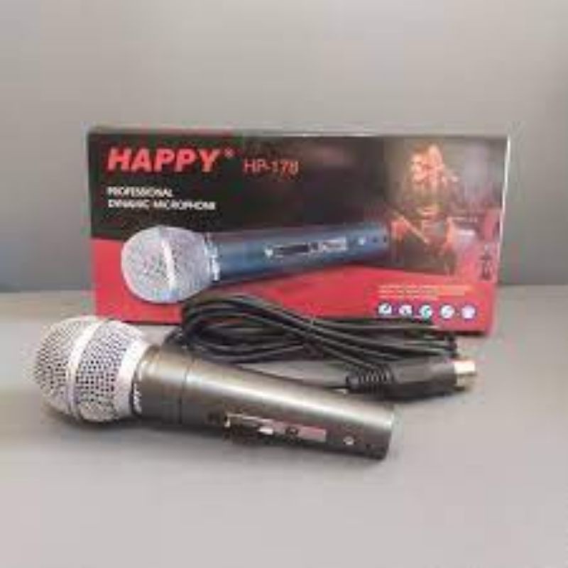 MICROPHONE HAPPY HP-178 MIC DYNAMIC MICROPHONE DS