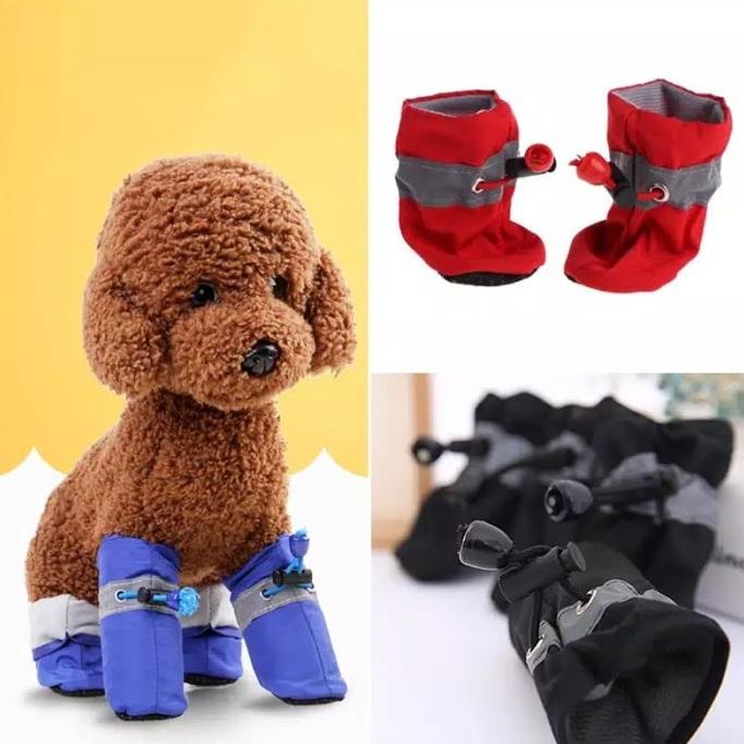Sepatu Anjing Kucing " WATERPROOF BOOTS " Dog Cat Shoes