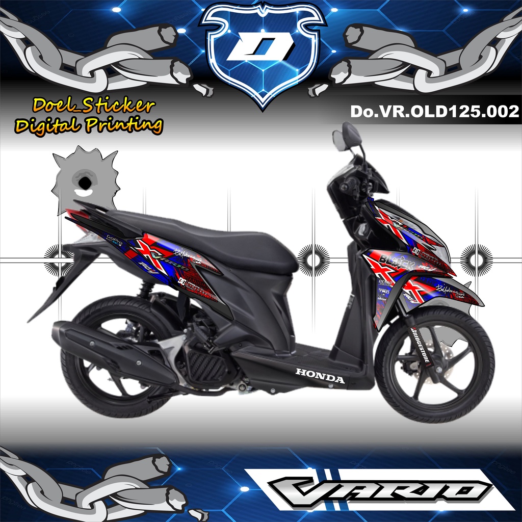 STRIPING VARIO 125 OLD - STRIPING VARIASI HONDA VARIO 125 OLD HOONIGAN Terbaru 002