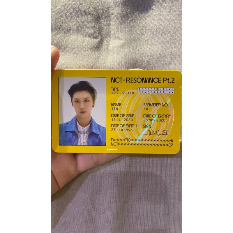 

id card ten departure