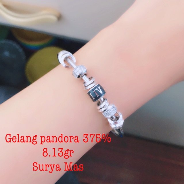 Gelang pandora emas 375%