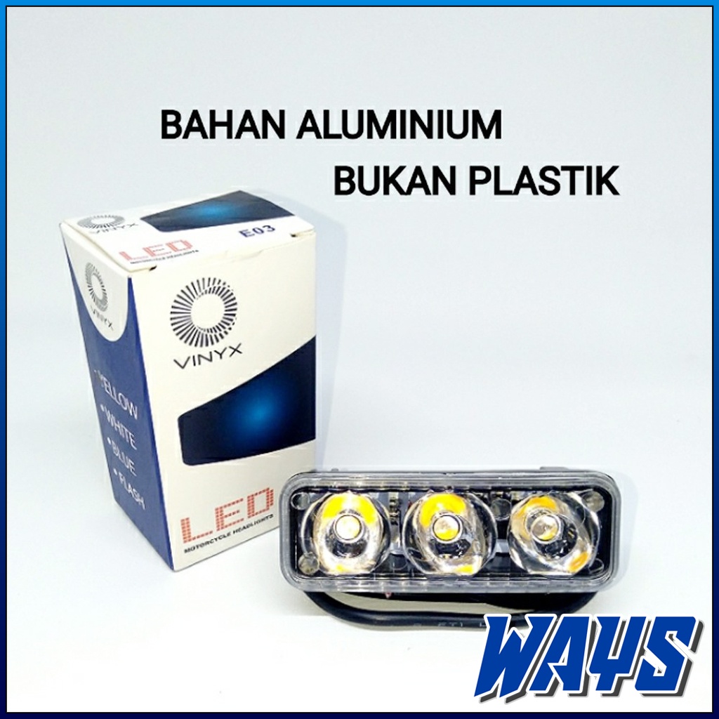 L161| Lampu Sorot Tembak Vinyx E03 LED Mobil Motor Beat Mio Vario Vixion ADV CB 150 Nmax Aerox PCX