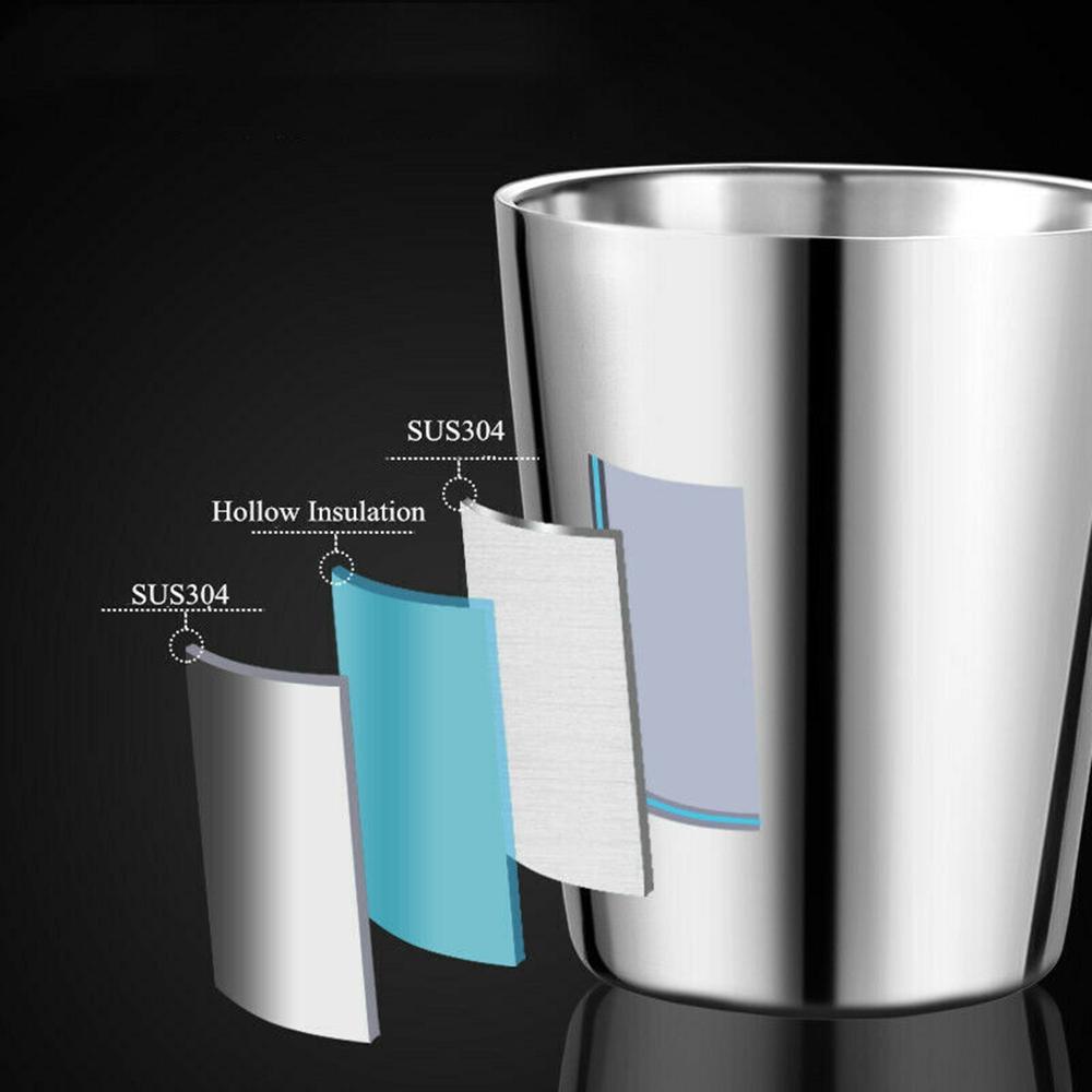 Lanfy Mug Grip Handle Stainless Steel Desktop Dengan Handgrip Perlengkapan Minum Bar Makan Rumah