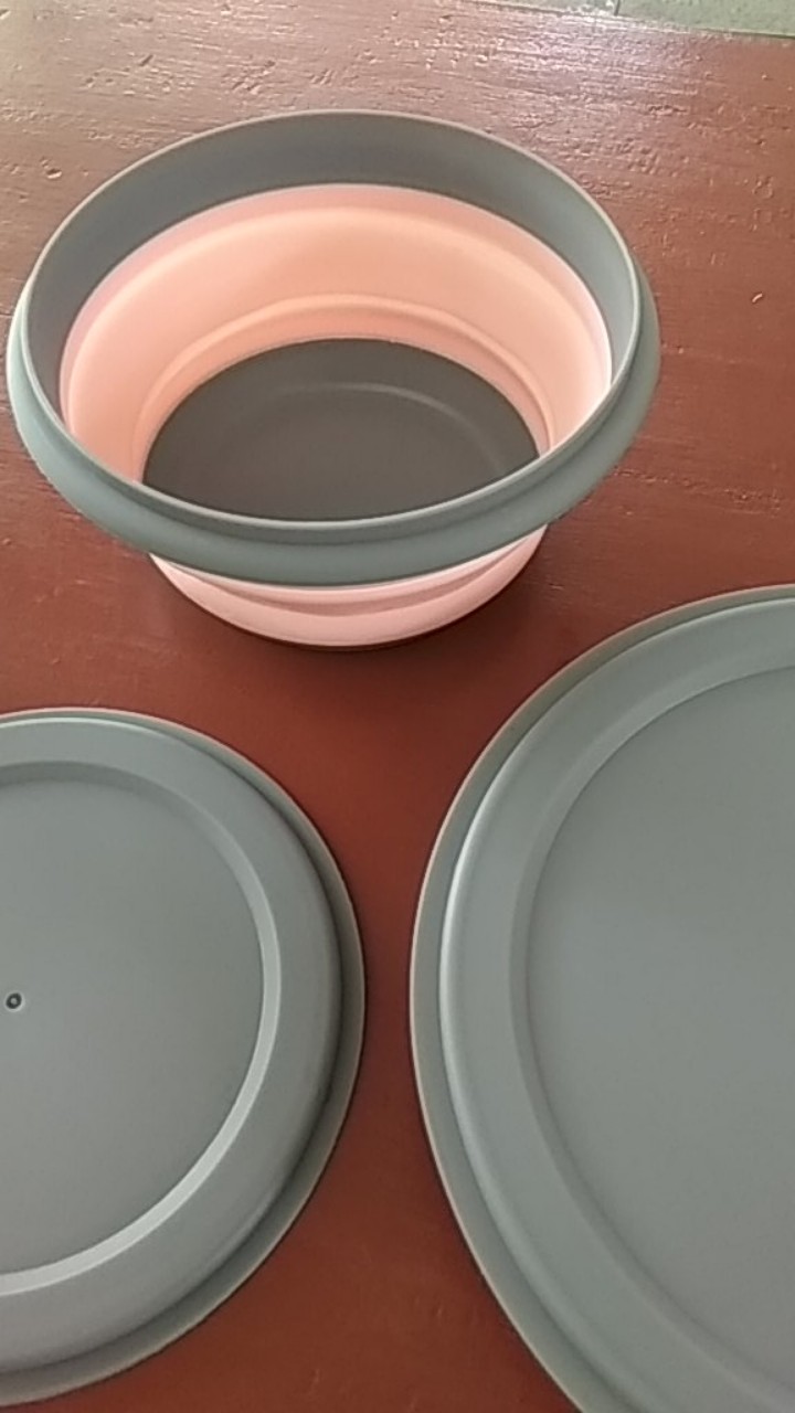 Mic 3 Pcs Silicone Lipat Mangkuk Dengan Anti-melepuh Travel Portabel Silicone Bowl